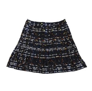 J Crew Pleated Lattice Hidden Floral Skirt